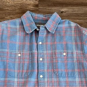 Bonobos Men's Blue plaid Long Sleeve Button Down Slim‎ Fit Large Shirt
